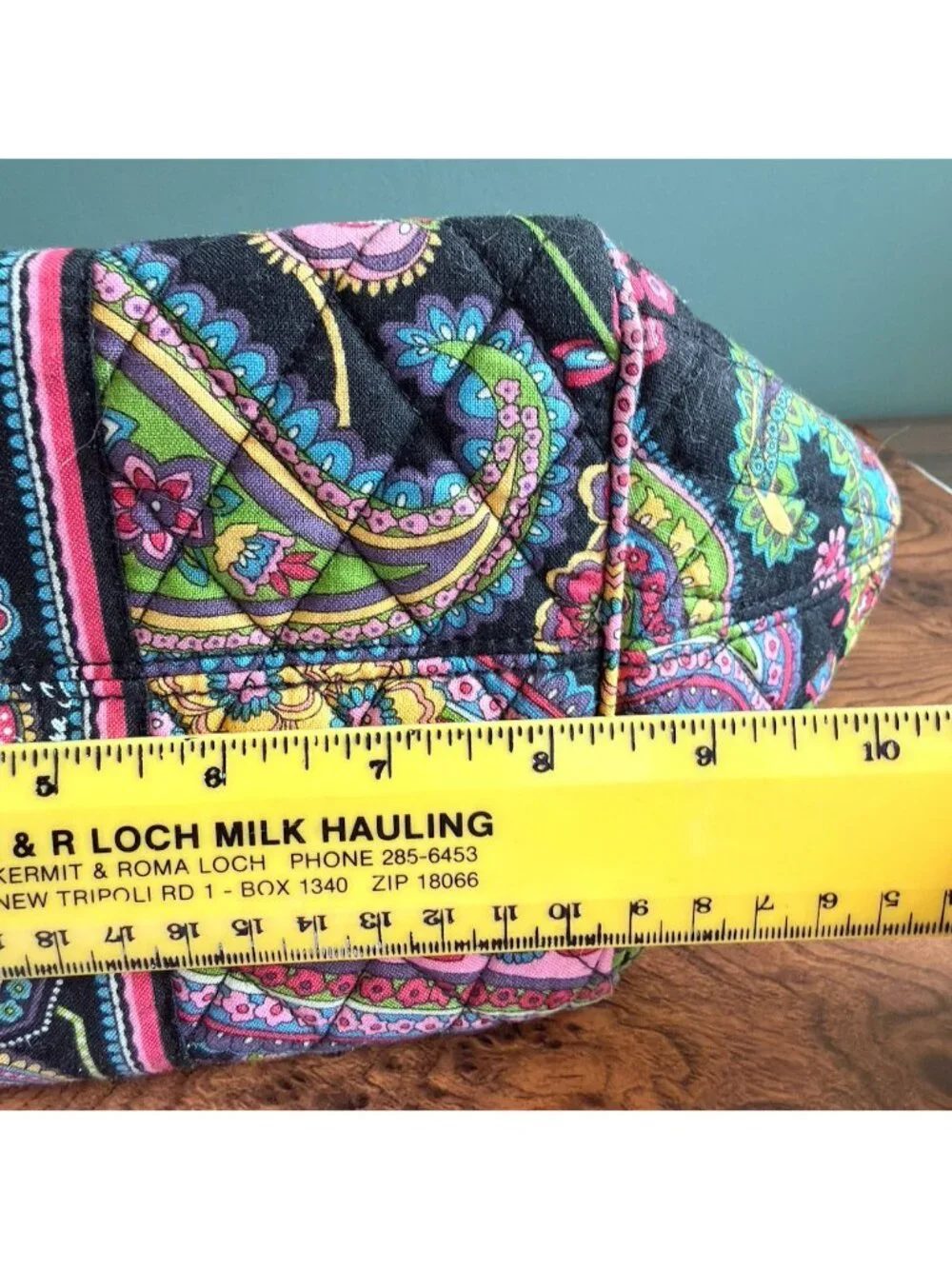 Retired Vera Bradley Hobo Bag Symphony In Hue Quilted Paisley Floral Vibrant Tot